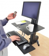Regulowany stojak pod monitor, klawiaturę oraz stolik